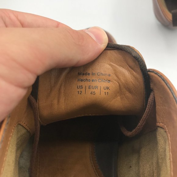 ALDO CHUKKA BOOTS MENS Brown LEATHER UPPER LACE UP - Picture 6 of 10